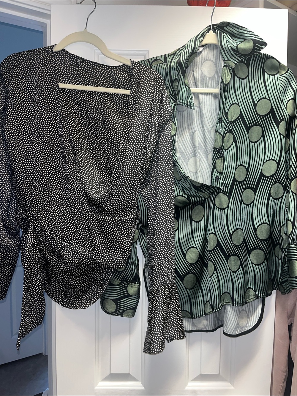 Set of 2 ZARA silky blouses (S)
